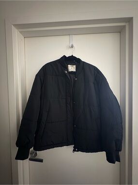 Ci Sono Black Quilted Puffer Jacket